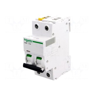 Circuit breaker | 400VAC | Inom: 6A | Poles: 2 | DIN | Charact: C | 6kA