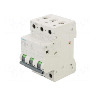 Circuit breaker | 400VAC | Inom: 6A | Poles: 3 | for DIN rail mounting