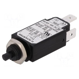 Circuit breaker | Urated: 240VAC | 48VDC | 15A | SPST | Poles: 1 | screw