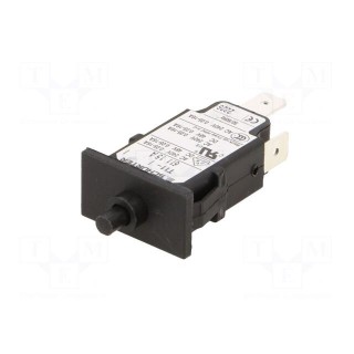 Circuit breaker | Urated: 240VAC | 48VDC | 15A | SPST | Poles: 1 | SNAP-IN