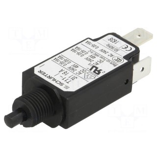 Circuit breaker | Urated: 240VAC | 48VDC | 16A | SPST | Poles: 1 | screw