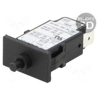 Circuit breaker | Urated: 240VAC | 48VDC | 16A | SPST | Poles: 1 | SNAP-IN