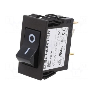 Circuit breaker | Urated: 240VAC | 60VDC | 10A | DPST | Poles: 2 | SNAP-IN