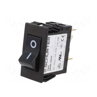 Circuit breaker | Urated: 240VAC | 60VDC | 10A | DPST | Poles: 2 | SNAP-IN