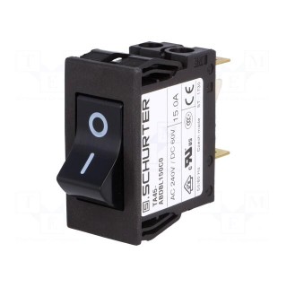 Circuit breaker | Urated: 240VAC | 60VDC | 15A | DPST | Poles: 2 | MCB