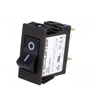 Circuit breaker | Urated: 240VAC | 60VDC | 15A | DPST | Poles: 2 | MCB