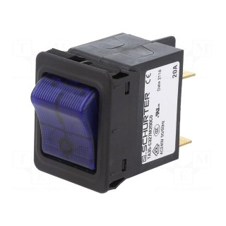 Circuit breaker | Urated: 240VAC | 60VDC | 20A | DPST | Poles: 2 | SNAP-IN