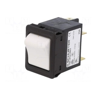 Circuit breaker | Urated: 240VAC | 60VDC | 20A | DPST | Poles: 2 | SNAP-IN