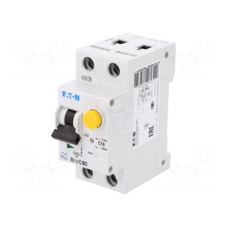 RCBO breaker | Inom: 10A | Ires: 30mA | Max surge current: 250A | IP20
