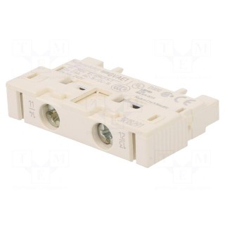 Auxiliary contacts | NO or NC | front | Leads: screw terminals