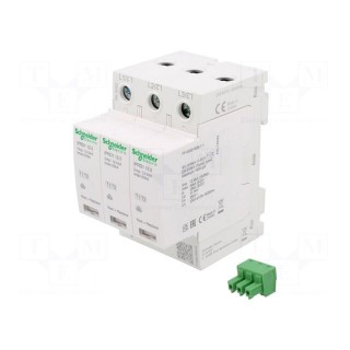 Surge arrestor | Type 1+2 | Poles: 3 | for DIN rail mounting | IP20