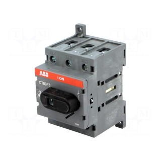 Switch-disconnector | Poles: 3 | for DIN rail mounting | 80A | OT