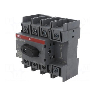Switch-disconnector | Poles: 4 | for DIN rail mounting | 100A | OT
