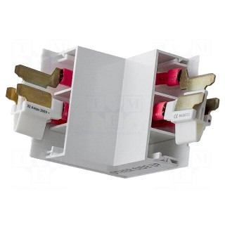 Angle external connector | white