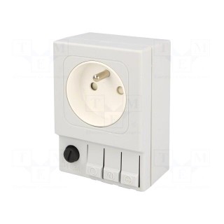 E-type socket | 250VAC | 6.3A | IP20 | for DIN rail mounting