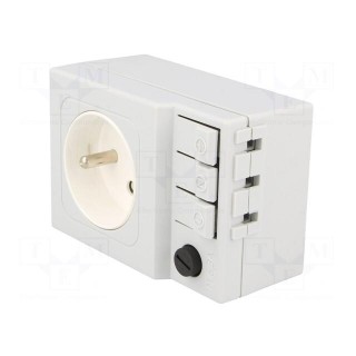 E-type socket | 250VAC | 6.3A | IP20 | for DIN rail mounting