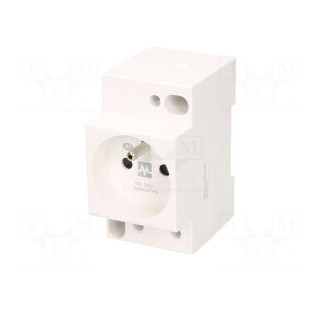 E-type socket | for DIN rail mounting | Input: L+N+PE