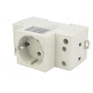F-type socket (Schuko) | 230VAC | 10A | for DIN rail mounting