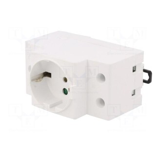 F-type socket (Schuko) | 250VAC | 16A | for DIN rail mounting