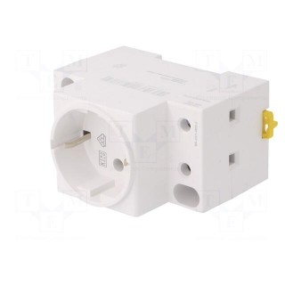 F-type socket (Schuko) | 250VAC | 16A | for DIN rail mounting