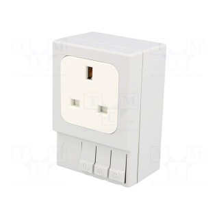 G-type socket | 250VAC | 13A | IP20 | for DIN rail mounting