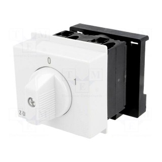 Module: rotary switch | 250VAC | 20A | IP20 | DIN | 52x65x60mm | bistable