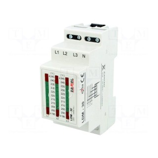 Module: voltage indicator | 3x230VAC | IP20 | DIN | 90x35x66mm