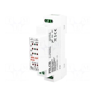 Module: voltage indicator | 3x400VAC | IP20 | DIN | Colour: red,green