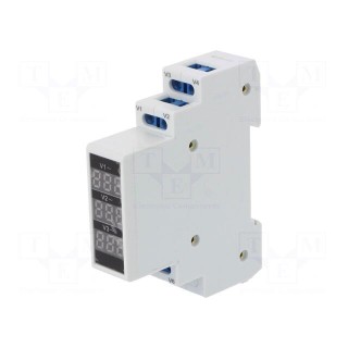Module: voltage indicator | 3x80÷500VAC | IP20 | Display: LED