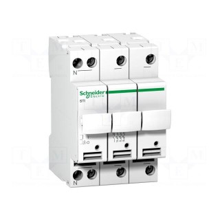 Poles: 4 | 500VAC | for DIN rail mounting | 10x38mm