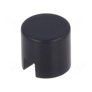 Button | push-in | 5.5mm | -25÷70°C | round | black | Ø6mm