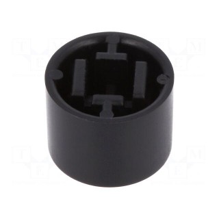 Button | round | black | Ø9.5mm | Application: B3F-4,B3F-5,B3W