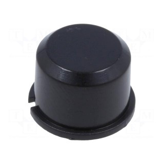 Button | round | black | Ø9.6mm | plastic