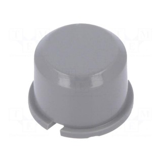 Button | round | grey | Ø9.6mm | plastic