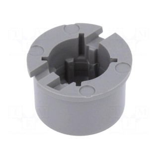 Button | round | grey | Ø9.6mm | plastic