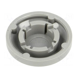 Button | round | grey | plastic
