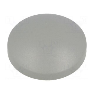 Button | round | grey | plastic