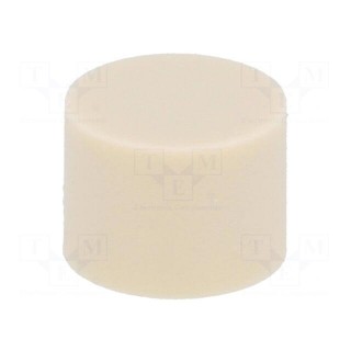 Button | round | ivory | Ø9.5mm | Application: B3F-4,B3F-5,B3W