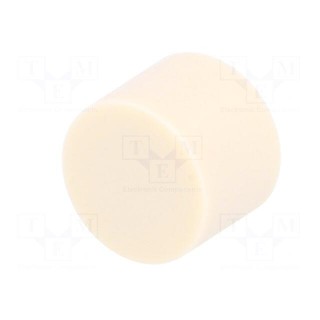 Button | round | ivory | Ø9.5mm | Application: B3F-4,B3F-5,B3W
