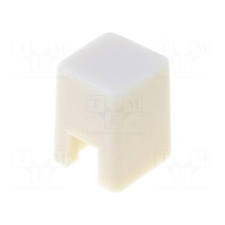 Button | square | ivory | 4x4mm | Application: B3F-1,B3F-3,B3FS