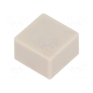 Button | square | ivory | 9x9mm | Application: B3F-4,B3F-5,B3W