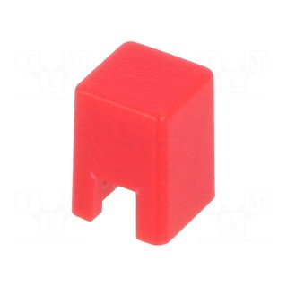 Button | square | red | 4x4mm | Application: B3F-1,B3F-3,B3FS