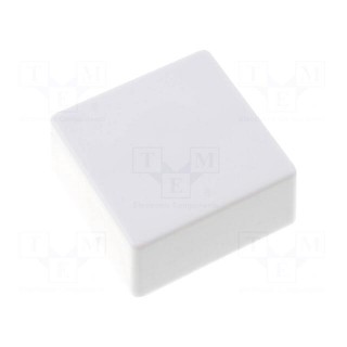 Button | square | white | 12x12mm | Application: B3F-4,B3F-5,B3W