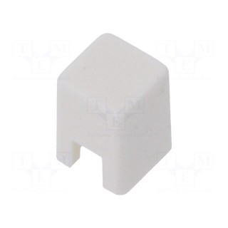 Button | push-in | 5.5mm | -25÷70°C | square | white | 4x4mm