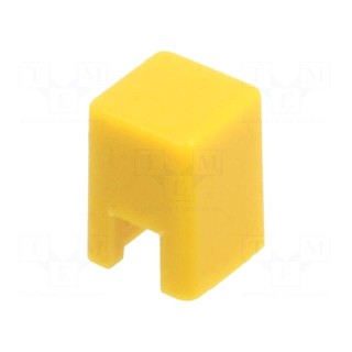 Button | square | yellow | 4x4mm | Application: B3F-1,B3F-3,B3FS