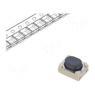 Microswitch TACT | SPST-NO | Pos: 2 | 0.05A/16VDC | SMT | 0.4N | OFF-(ON)