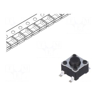 Microswitch TACT | 0.05A/12VDC | soldered | 1N | 4.5x4.5mm | 3.8mm