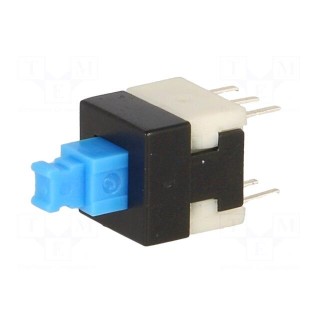 Microswitch TACT | DPDT | Pos: 2 | 0.1A/30VDC | THT | none | 1.6N | 8x8mm