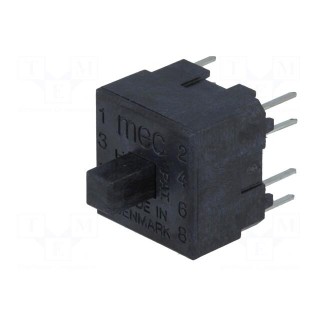 Microswitch TACT | DPST-NO + DPST-NC | Pos: 2 | 0.025A/120VDC | THT