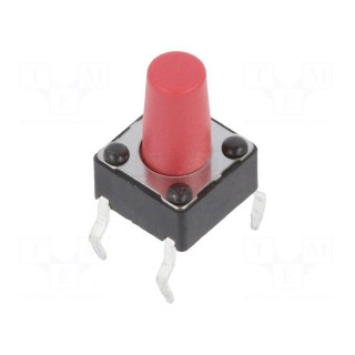 Microswitch TACT | SPST-NO | Pos: 2 | 0.05A/12VDC | PCB,THT | none | 2.6N